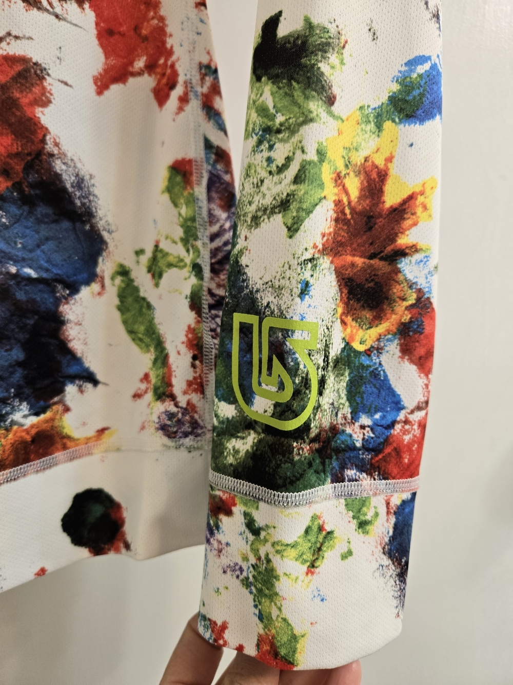 Burton Dryride Base Layer, Women’s L Paint-Splash Long Sleeve Top, Multicolor - Picture 5 of 14